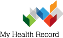 The My Health Record Logo With Colorful Interlocking Shapes